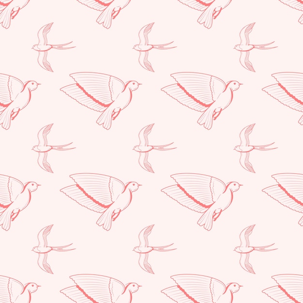 Vecteur modèle sans couture éléments abstraits animaux oiseaux faune vector design style fond illustration