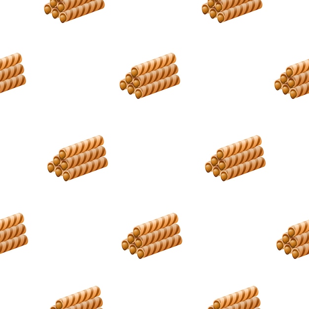 Modèle Sans Couture Éléments Abstraits Cookie Cracker Fast Food Vector Design Style Background Illustrat