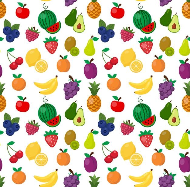 Modèle sans couture d'été de fruits mignons EPS 10 ILLUSTRATION VECTORIELLE