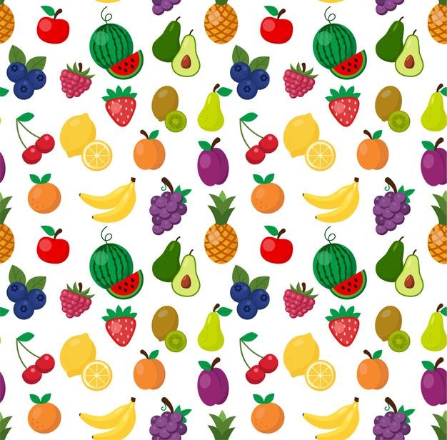 Modèle Sans Couture D'été De Fruits Mignons Eps 10 Illustration Vectorielle