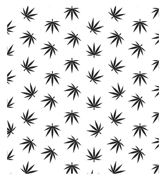 Modèle sans couture avec des feuilles de cannabis Illustration vectorielle de style rétro des années 70 Idéal pour les arrière-plans