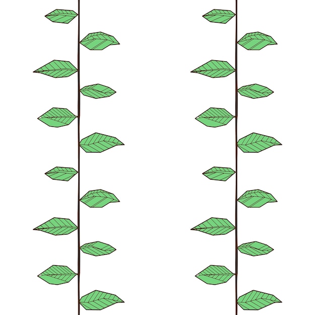 Vecteur modèle sans couture avec feuilles géométriques dessinées à la main colorées impression vectorielle textile