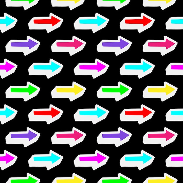 Modèle sans couture avec flèches multicolores Illustration vectorielle