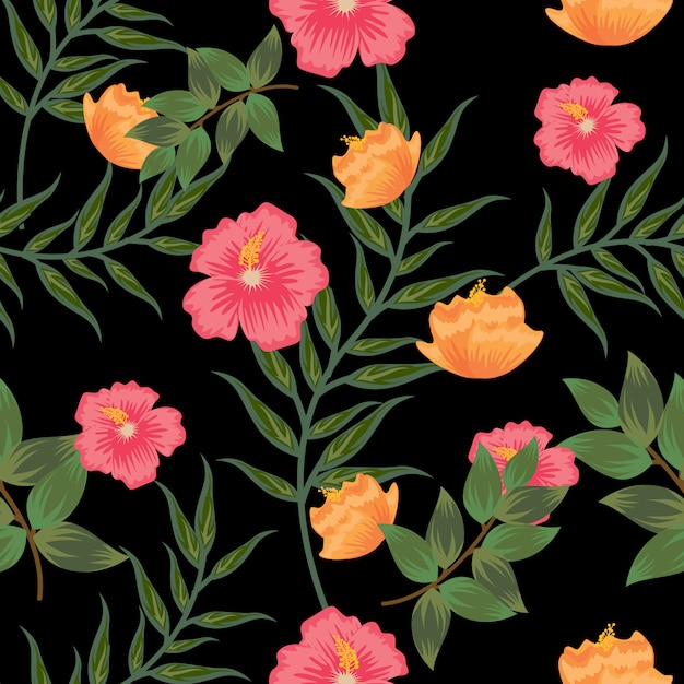 modèle sans couture de fleur floral couleur pastel vintage