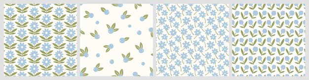 Modèle sans couture avec fleurs décoratives doodle vector illustra