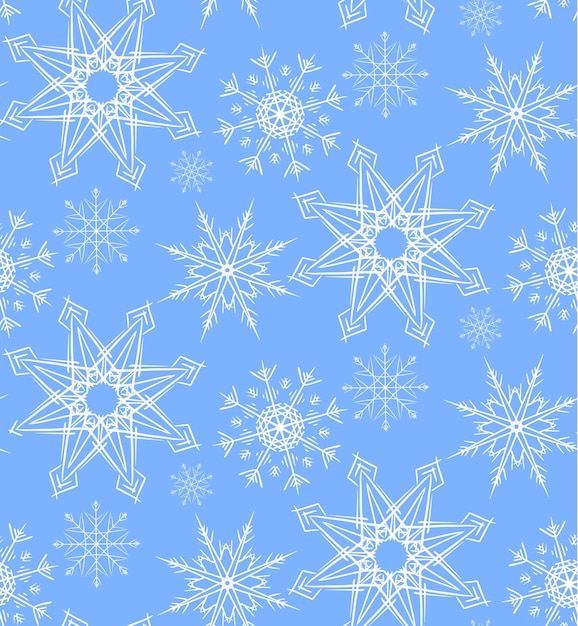 Modèle Sans Couture Avec Des Flocons De Neige Doodle Pour Votre Créativité