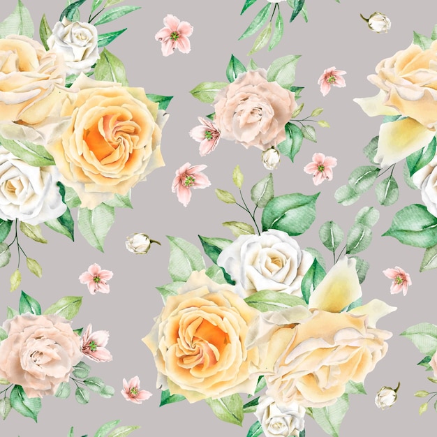 Modèle Sans Couture Floral Aquarelle