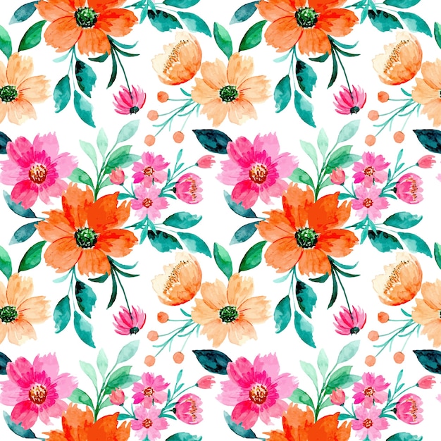 Modèle sans couture floral aquarelle