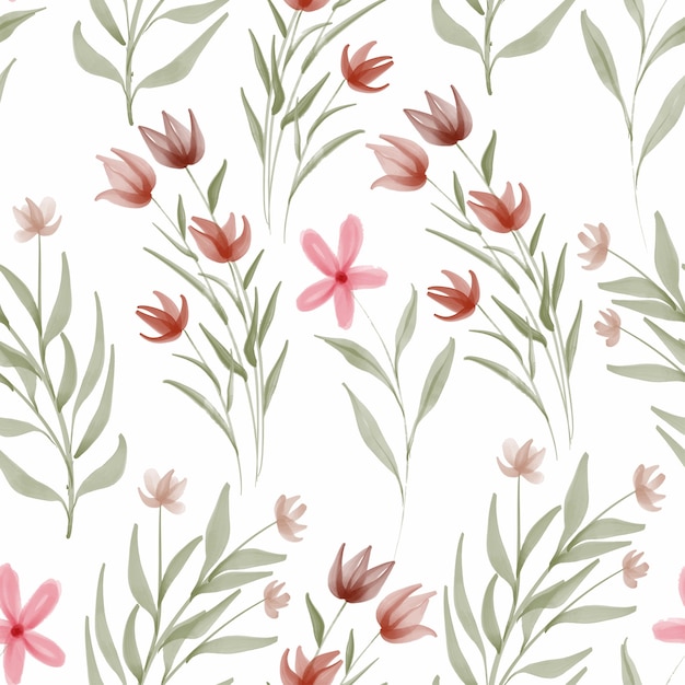 modèle sans couture floral aquarelle
