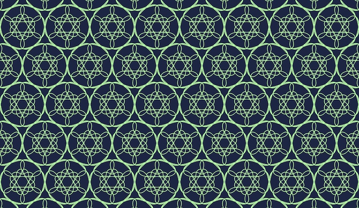 Vecteur modèle sans couture floral vert et bleu marine élégant de luxe abstrait