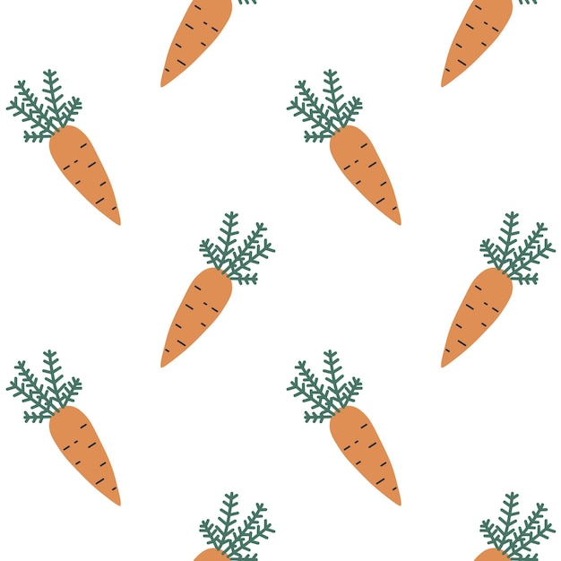 Vecteur modèle sans couture avec fond de vecteur simple carottes