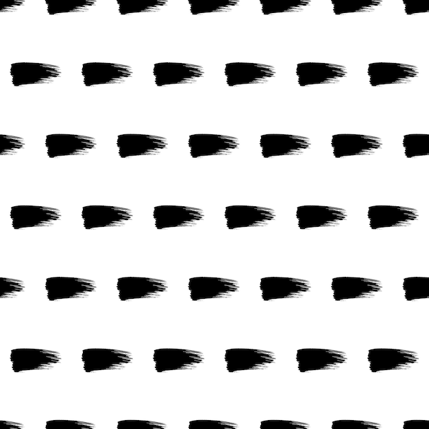 Modèle sans couture avec frottis de gribouillis dessinés à la main sombre sur fond blanc texture grunge abstraite illustration vectoriel