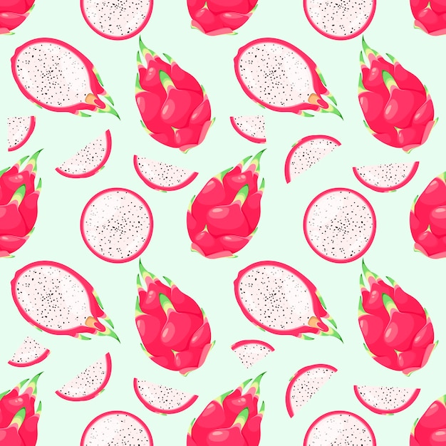 Modèle Sans Couture Avec Des Fruits Mûrs De Drukon. Conception De Bande Dessinée