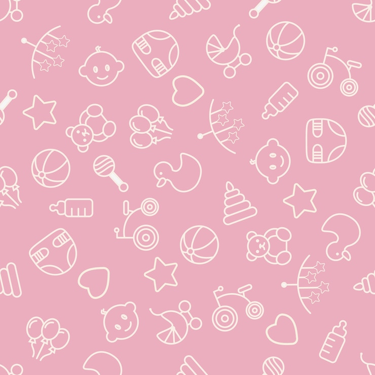 Vecteur modèle sans couture de jouets bébé