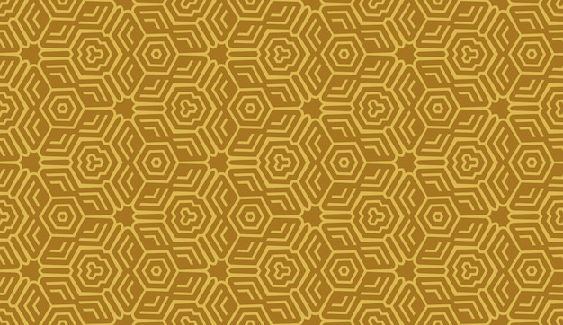 modèle sans couture de lignes abstraites polygonales dorées et brunes