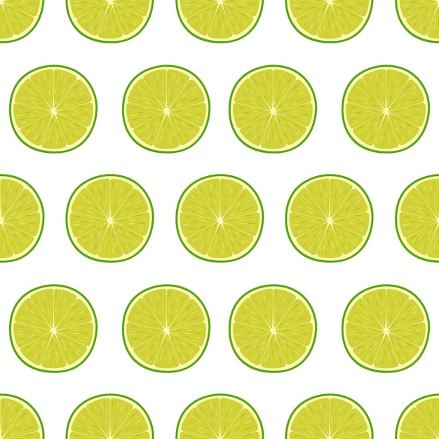 Modèle sans couture lumineux avec des limes, illustration vectorielle