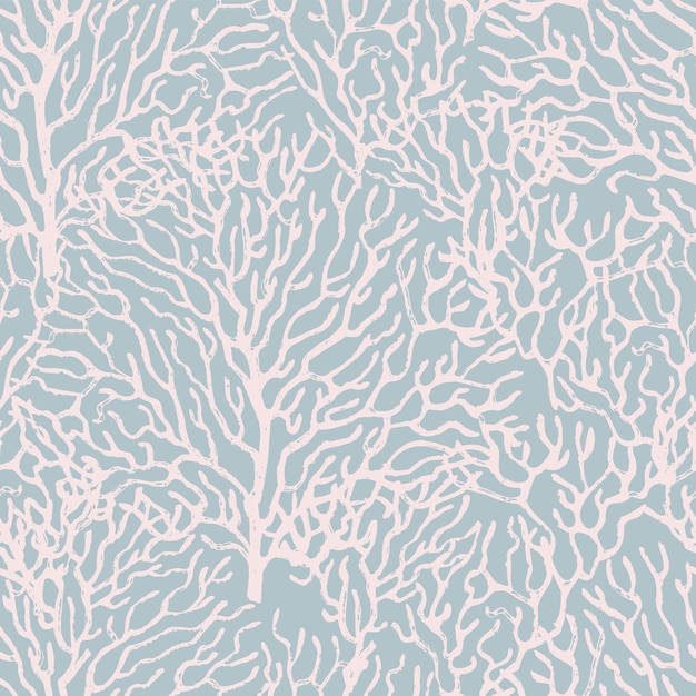 Modèle sans couture marine corail Couleurs douces Illustration vectorielle