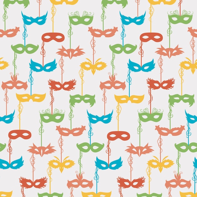 modèle sans couture de masques de carnaval