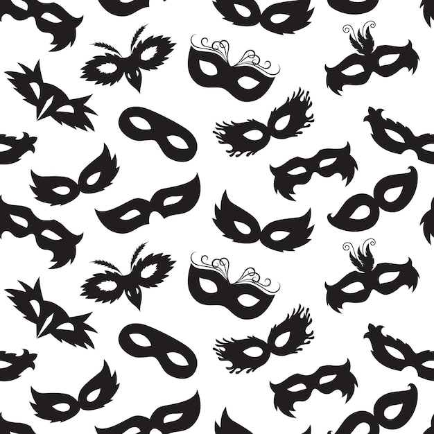 Modèle sans couture de masques de carnaval