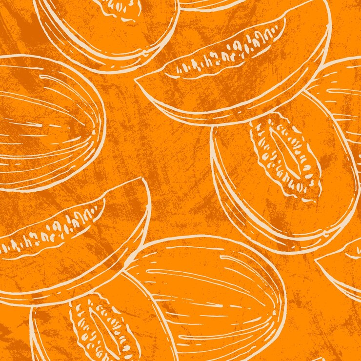 Vecteur modèle sans couture de melon