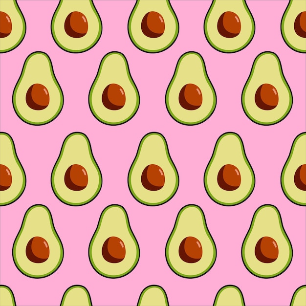 modèle sans couture mignon avocat