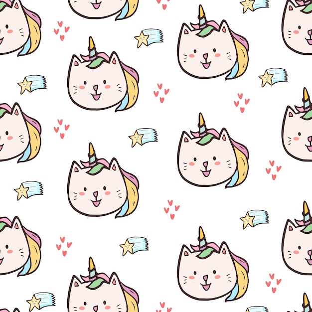 Modèle Sans Couture Mignon Caticorn Kitty