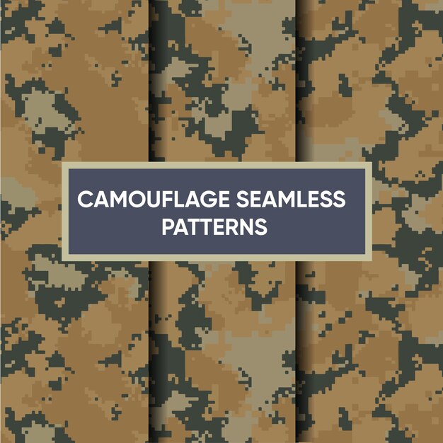 Modèle Sans Couture Militaire Camouflage