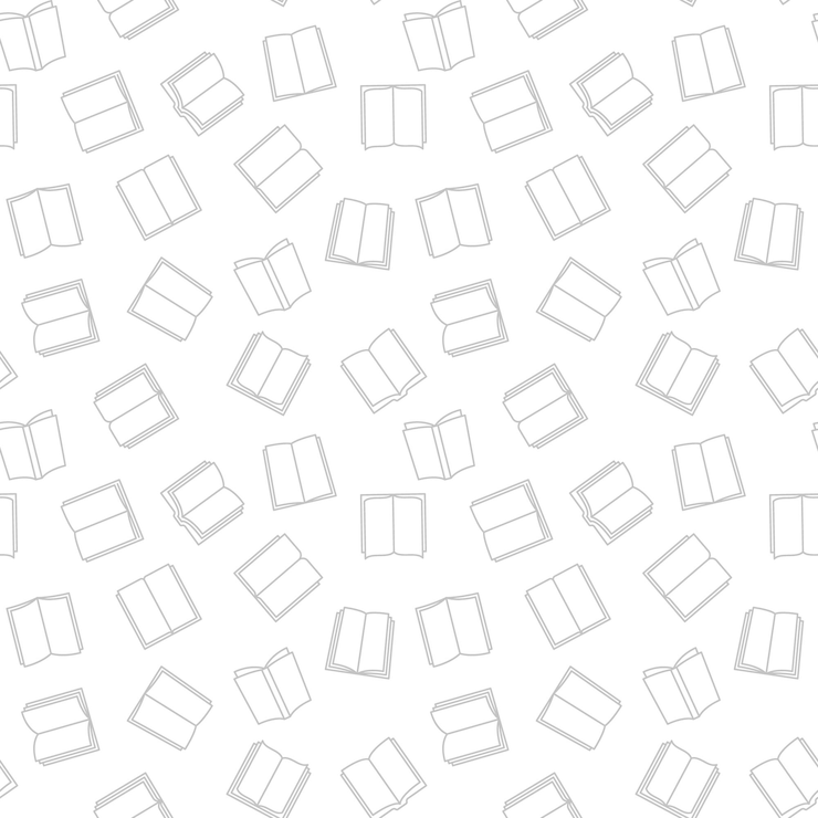 Vecteur modèle sans couture minimal de vecteur de livre dans un style de ligne mince