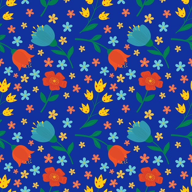 Modèle sans couture avec motif répétitif abstrait de fleursPour le cadeau de textiles de tissu de couverture de papier