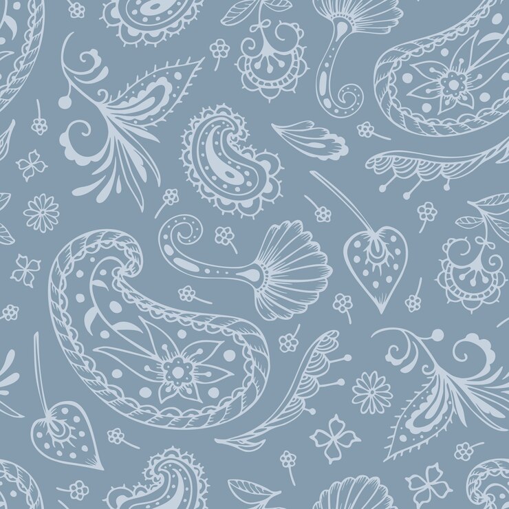 Vecteur modèle sans couture avec motifs cachemire et orientaux