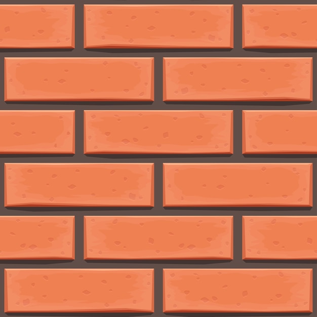 Modèle sans couture de mur de briques de couleur rouge réaliste