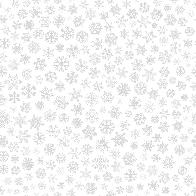 Modèle Sans Couture De Noël De Petits Flocons De Neige Gris Sur Blanc