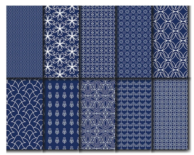 modèle sans couture oriental chinois et japonais ensemble géométrique ornement musulman arrière-plan motif arabe