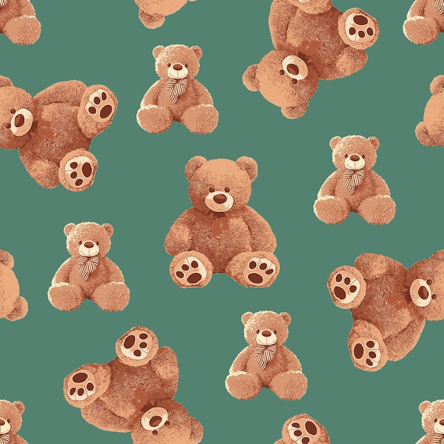 Le Modèle Sans Couture De L'ours En Peluche 130