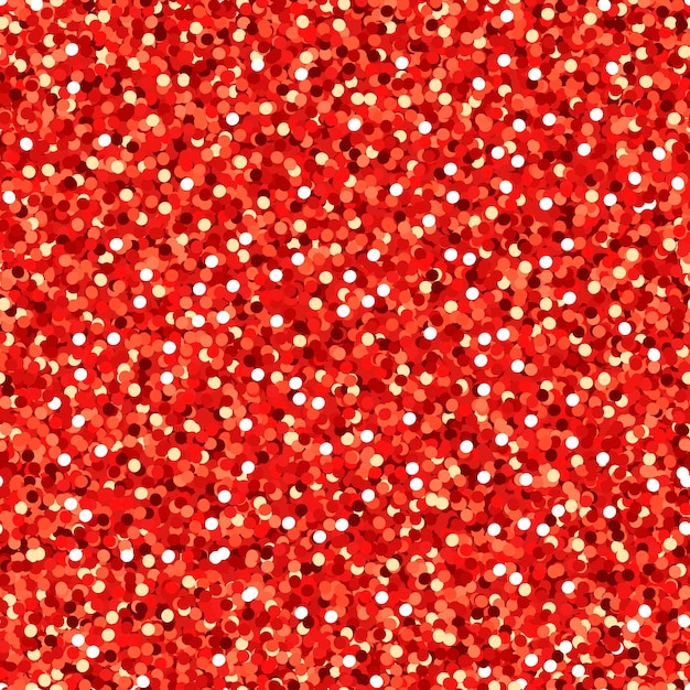 Vecteur modèle sans couture de paillettes rouges fond de fête brillant avec une texture rouge chatoyante