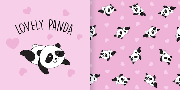 Modèle Sans Couture Panda Mignon