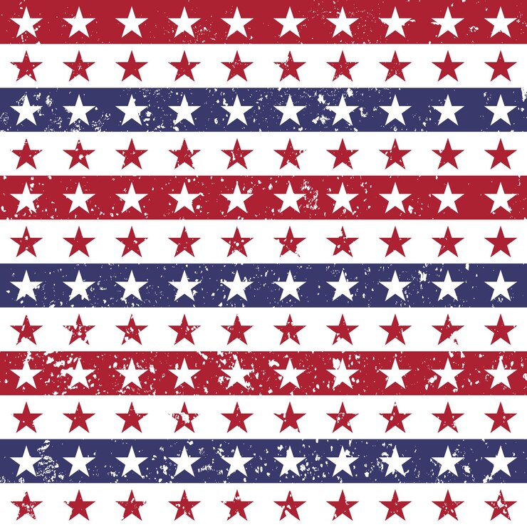 Vecteur modèle sans couture patriotique usa