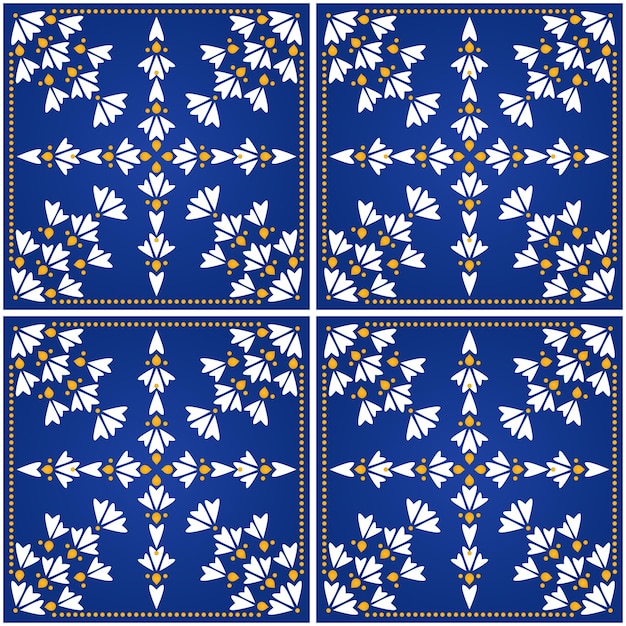 Modèle Sans Couture Portugais Ethnique Azulejo