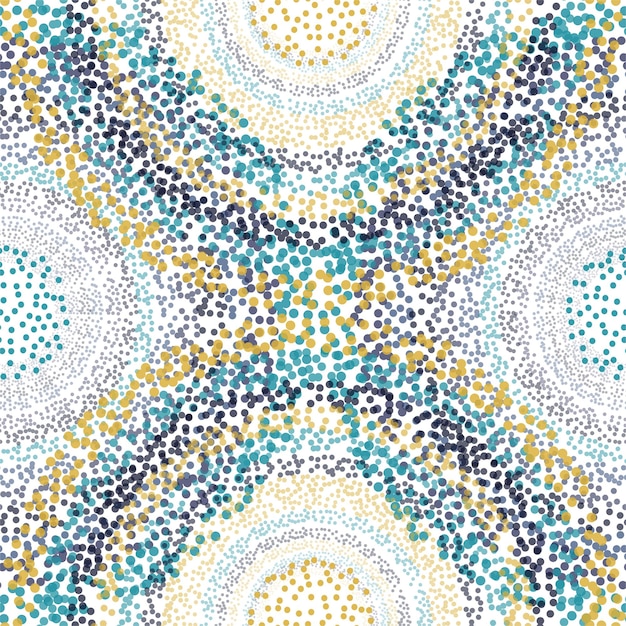 Modèle Sans Couture Rétro Avec Des Cercles