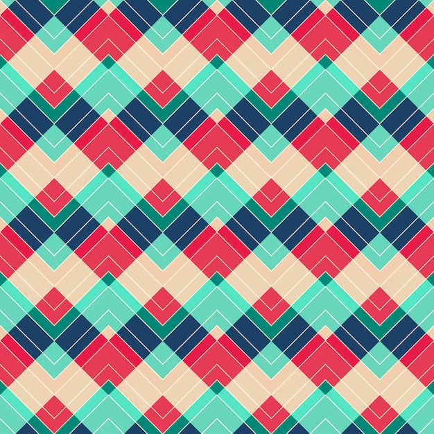 Modèle sans couture rétro en zigzag