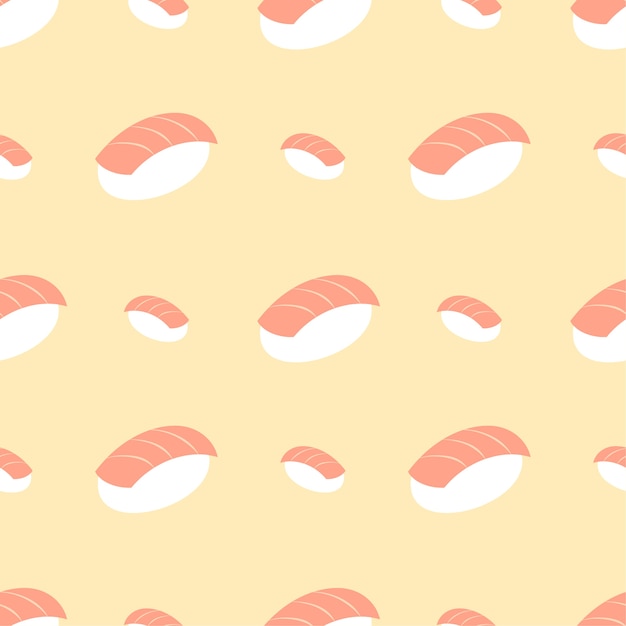Modèle Sans Couture De Saumon Sushi