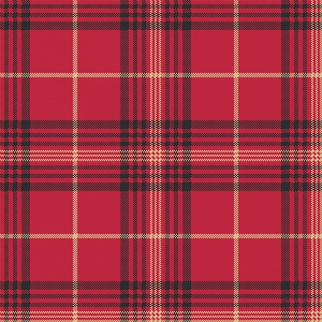 Modèle Sans Couture Tartan Carreaux Rouge