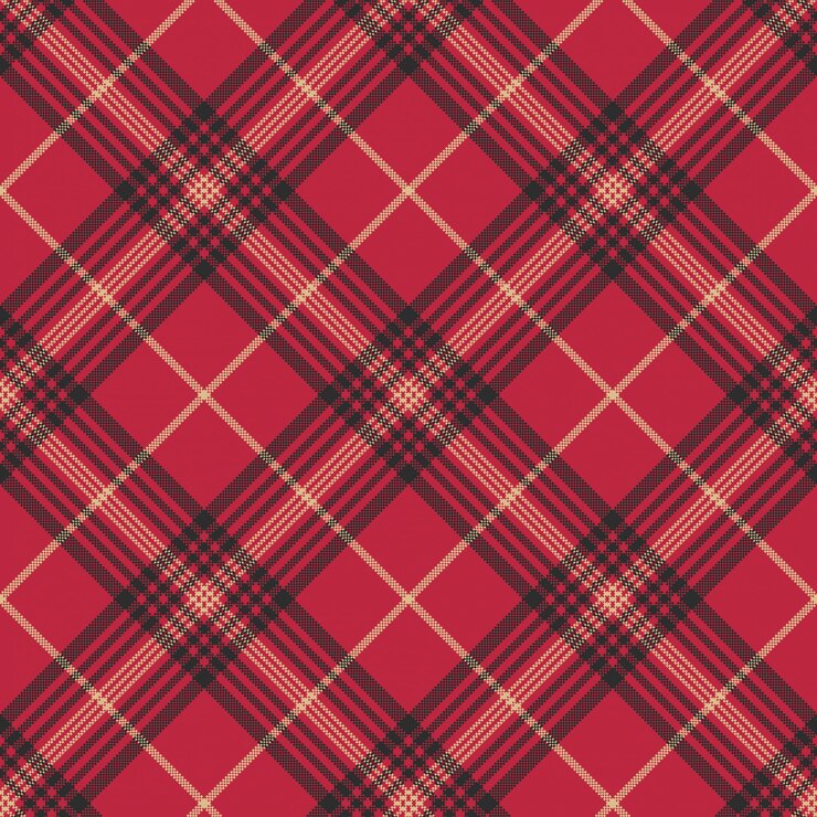 Vecteur modèle sans couture tartan carreaux rouge