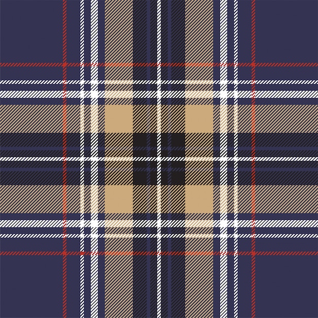 Modèle Sans Couture De Tartan De Contrôle Rétro