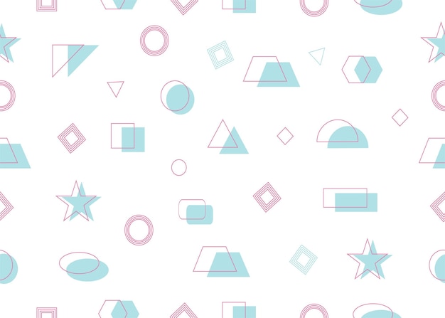 Modèle sans couture Texture de motif de fond abstrait géométrique coloré à la mode pour la couverture des médias sociaux de la carte affiche Illustration vectorielle lumineuse colorée Fond blanc