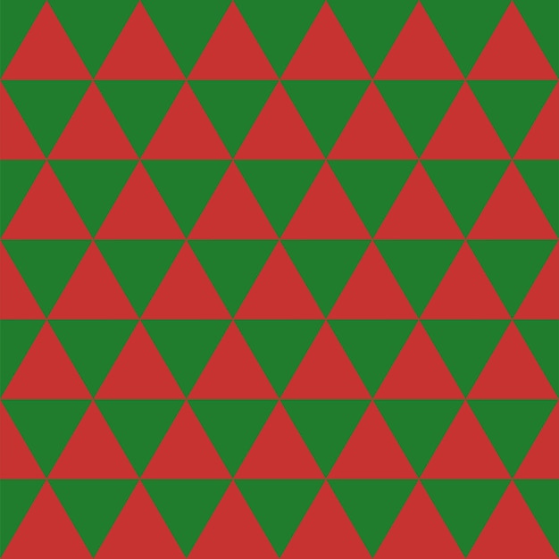 Vecteur modèle sans couture avec triangles motif triangle rouge et vert sapins de noël ou variante écossaise