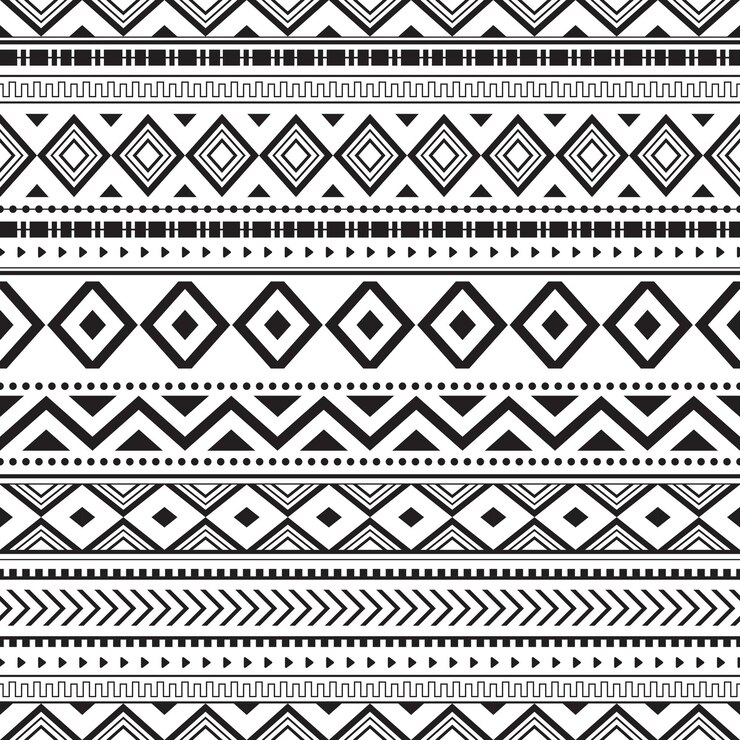 Vecteur modèle sans couture tribal sans soudure géométrique