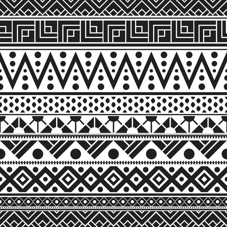 Vecteur modèle sans couture tribal sans soudure géométrique