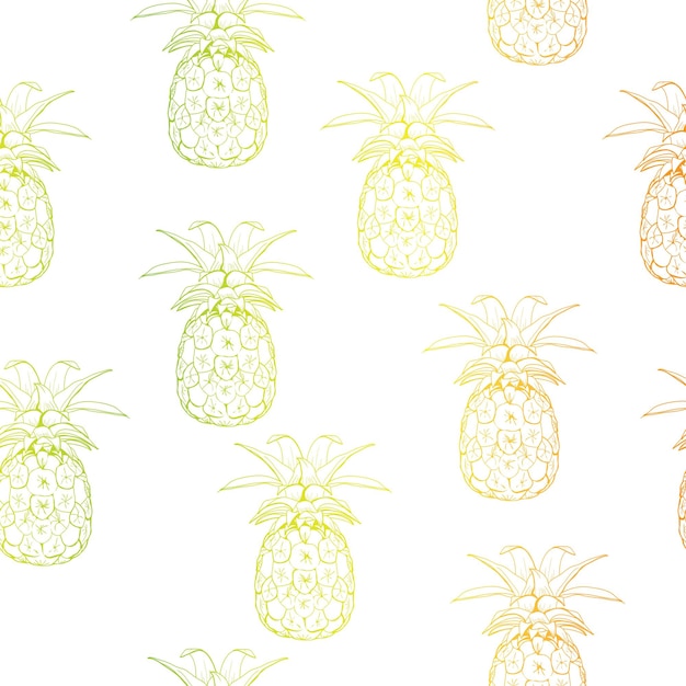 Modèle Sans Couture De Vecteur à L'ananas