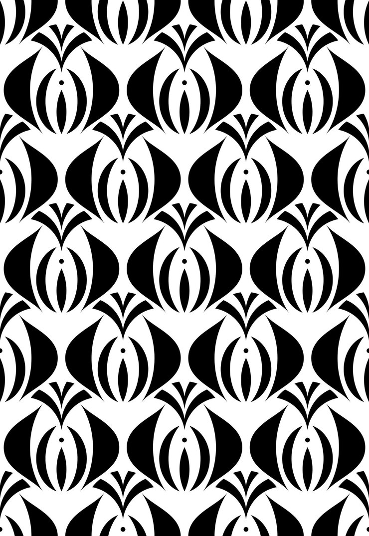 Vecteur modèle sans couture de vecteur floral art nouveau. texture de feuilles décoratives géométriques. notion de fleurs